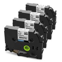 4 Pack Replace TZe-231 White Tape 12mm 0.47 inch Standard Laminated Tapes Work with Brother P-Touch PT-D210 PT-H100 PT-1880 Label Maker