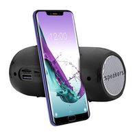 Cliramer HiFi Portable Wireless Bluetooth 3.0 Speaker Stereo Sound Bar TF FM Radio Subwoofer Column Speakers for Computer Phones (Black)