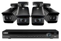 Lorex Weatherproof Indoor/Outdoor Home Surveillance Wired Security System, 16-Channel 4K Ultra HD IP 3TB NVR System w/ 4 Outdoor (8MP) Cameras w/Color Night Vision & Audio Recording