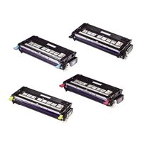 Combo Pack Dell Laser Printer 3130cn Toner Cartridge - 1 of B, C, M, Y (High Yield, 9K) Remanufactured