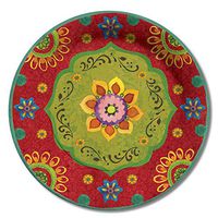 X&O Paper Goods Tunisian Sunset Decorative Disposable Paper Plates, 8 ct. 10.5'' D