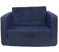 Fun Furnishings Toddler Flip Sofa, Denim
