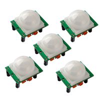 Gowoops 5PCS HC-SR501 Adjust Ir Pyroelectric Infrared PIR Human Motion Sensor Detector Modules for Arduino UNO R3 Mega 2560 Nano