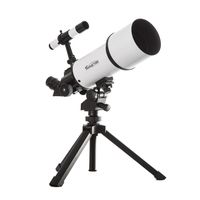 White TwinStar AstroMark 80mm 16-40x Power Portable Refractor Telescope