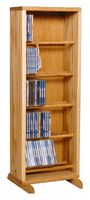 The Wood Shed Solid Oak CD Cabinet, Clear