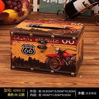 T-ZJHC European Creative Retro Tissue Box Home Room Bedroom Napkins Tray Living Room Coffee Table Storage, Orange