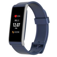 MyKronoz ZeFit4 HR Fitness Activity Tracker with Heart Rate Monitoring, Color Touchscreen & Smart Notifications - Blue/Silver