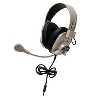 Califone 3066AVT Deluxe Multimedia Stereo Headset with To Go Plug, Rugged ABS Plastic Headstrap with "Comfort Sling" Better Distributes the Weight for Increased Comfort, Fully Adjustable Headband