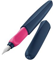 Pelikan Twist Fountain Pen, Medium Nib, Dark Blue/Pink, Box of 3 Pens (672923)