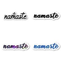 Namaste Sticker Pack Yoga Quotes Stickers - 4 Pack - Laptop Stickers - for Laptop, Phone, Tablet Vinyl Decal Sticker (4 Pack) S211233