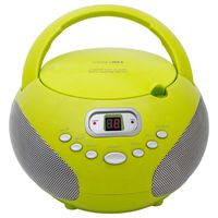 HANNLOMAX HX-319CD Portable CD Boombox, AM/FM Radio, LED Display, Aux-in Jack, AC/DC Dual Power Source
