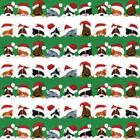Entertaining with Caspari Continuous Roll of Gift Wrapping Paper, Christmas Peek A Boo, 8-Feet, 1-Roll