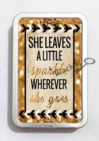 BlackKey She Leaves A Little Sparkle Wherever She Goes Metal Decorative Gift Box Case Organizer for Tampon, Bead, Credit Card -75