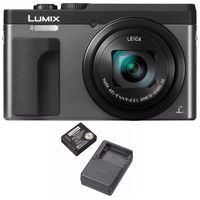 Panasonic DC-ZS70S Lumix 20.3 MP, 4K Digital Camera, Touch 3" LCD + Panasonic DMW-ZSTRV Battery & Charger Pack