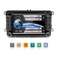 Car Stereo GPS Navigation Head Unit DVD Player for Volkswagen VW Jatta Passat Golf Tiguan Seat Skoda Double Din 7" Touch Screen Car Radio with Bluetooth FM Radio Receiver USB/SD Input Remote Control