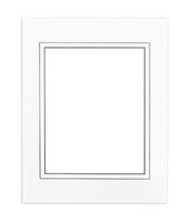 Golden State Art, Acid Free, Pack of 50 11x14 White V-Groove Mats - Bevel Cut, Black Core - Matte for 8x10 Photo + Backing + Bags