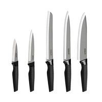 Stainless Steel Kitchen Knife Set of 5 - Professional Kitchen Knives - Chef, Bread, Carving, Paring and Utility Knife Perfect Home Cooking Gift, Super Sharp!