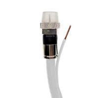 85ft WHITE Coax RG-6 Cable w/Ground Messenger 3Ghz 75 Ohm 18AWG UL ETL CM ANTI-CORROSION WEATHER SEAL BRASS Compression Fittings SATELLITE TV & INTERNET CABLE Assembled in USA by PHAT SATELLITE INTL