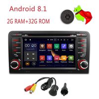 MCWAUTO for Audi A3 2003-2012 Audi S3 2003-2013 Android 9.0 Car DVD GPS Stereo Radio 2 din 7" Quad-core 1024600 with USB/SD/Steering Wheel/Bluetooth/Wifi/3G/AV-IN/32Gb Memory/Rear Camera