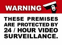 (6 Pack) 3.5 X 2.5 Self Adhesive Home Business Security DVR Camera Video Surveillance System Window Door Warning Alert Sticker Decals. For indoor / outdoor use