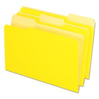 Pendaflex 435013YEL Interior File Folders, 1/3 Cut Top Tab, Legal, Yellow (Box of 100)