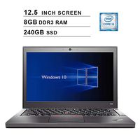 2019 Premium Lenovo Thinkpad X240 12.5 Inch Business Laptop (Intel Dual Core i5-4300U up to 2.9GHz, 8GB DDR3 RAM, 240GB SSD, Intel HD 4400, WiFi, Bluetooth, HDMI, Windows 10 Pro) (Renewed)
