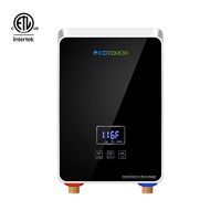 ECOTOUCH Tankless Water Heater Electric, 1.5 GPM On Demand Hot Water Heater Digital Dispaly Energy Efficient 5.5kW at 240V, Black