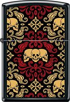 ZIPPO Black Matte Skulls Ornament Windproof Lighter