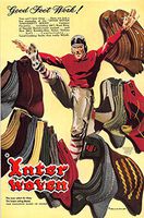 Print Ad 1948 Xnter Woven Socks Good Foot Work
