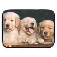 Golden Retriever Puppy Pet 13/15 Inch Laptop Sleeve Bag for MacBook Air 11 13 15 Pro 13.3 15.4 Portable Zipper Laptop Bag Tablet Bag,Water Resistant,Black