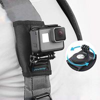 houlder Strap Mount for GoPro Hero8 7 6 5 4 3+,RUIGPRO Pack Mount Adjustable Shoulder Strap Holder with 360 Degree Rotary Hook for Action Cameras, Xiaomi, SJCAM