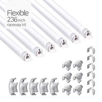 [ No Saw Needed ] Flexible 236 Inch Channel Cord Raceway Kit, DECLU - Cable Deco Plus, Concealer for Easy Install, On-Wall Organizer to Cover, Hide Tv Wire (Small, White Tube (Light-Gray Connector))
