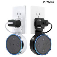 Dot 2nd Generation Wall Mount, A Space-Saving Dot Accessories for Dot (1-Black-1-White)