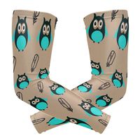 LEVEIS Trendsetter Owl Arm Sleeves UV Protection for Men Women Sunblock Protective Gloves Running Golf Cycling Driving Long Arm Cover 1 Pair