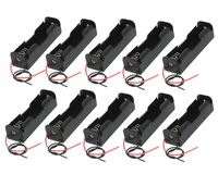 yueton Pack of 10 Wire Lead Battery Storage Box Case Holder for 18650 Button Top Single Battery