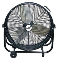Comfort Zone CZMC24 HBCLCZMC24 Industrial Drum Fan, 24" Barrel-Direct Drive, Black