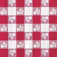 18-Count Paper Lunch Napkins, Red Gingham