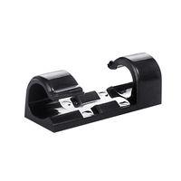 Self-Adhesive Cable Clips Organizer Drop Wire Holder Cord Management, Pack of 20, Black
