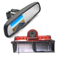 Vardsafe VS707R | Brake Light Backup Camera with Adjustable Lens + Replacement Mirror Monitor for Chevrolet Express (2003-2019)