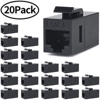 VANDESAIL Rj45 Keystone Jack, Keystone Cat6 Coupler Female to Female Jack (20Pack, CAT6 Keystone Jack)