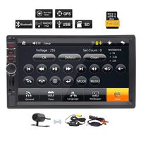 Wireless Rear Camera Included Eincar 7 Inch Capacitive Touch Screen MP5 Player Radio GPS Navigation Double 2 Din with FM Radio/MP3/USB/AUX/SWC/TF Colorful Light with Remote Control