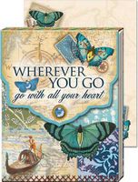 Punch Studio Words of Wisdom Pocket Note Pad - Go with Your Heart 59632