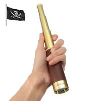 NewDoar 25x30 Zoomable Monocular Vintage Pirate Telescope - Waterproof Aluminum Alloy Brass Adjustable Optics Telescope for Travel Navigation Sailing Voyage View Watching Games