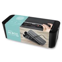 UT Wire In-Box Cable Organizing Management Box for Under Desk Surge Protector Concealer, Black