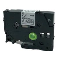 QPMY 1 Pack Compatible for Brother P-Touch Laminated TZe TZ Label Tape Cartridge 12mm x 8m (TZe-135 White on Clear)