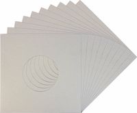 (10) 7" Heavyweight Record Jackets - Gray with Center Hole - #07JWLGHH