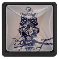 EVANLinism 3 Pcs Tribal Owl Cabinet Knobs Kids Drawer Handles Square Shape Pulls Furniture Kitchen Cabinets for Dresser Cupboard Wardrobe Bookcase with Screws