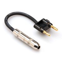 Hosa BNP-116 Black 1/4" TS to Dual Banana Speaker Adaptor, 6 Inch