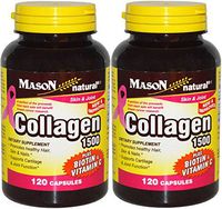 Mason Natural Collagen plus Vitamin C, 1500 mg, 120 Capsules (Pack of 2)