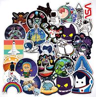 100 PCS Universe NASA Spaceman Stickers Water Bottles Laptop Car Hydroflasks Phone Motorcycle Guitar Skateboard Computer Vinyl Sticker Waterproof Aesthetic Trendy Decals for Teens Boys Girls Adults